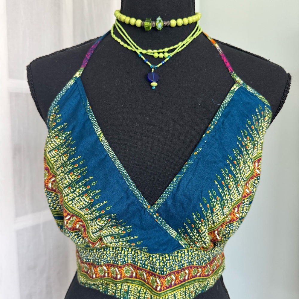 NWOT Mellow Mood Patterned Rayon Top one size